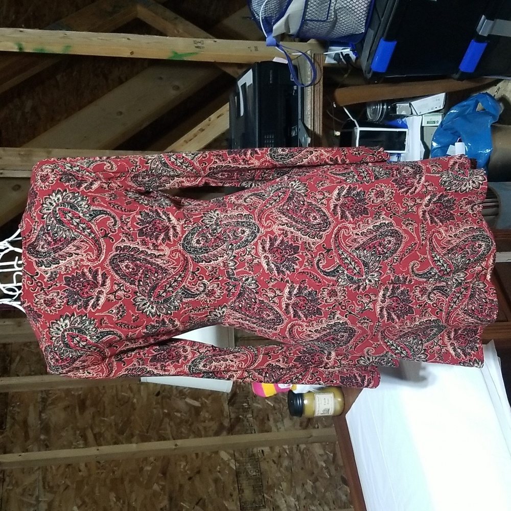 Forever 21 rust paisley print dress. Size small - Picture 5 of 9